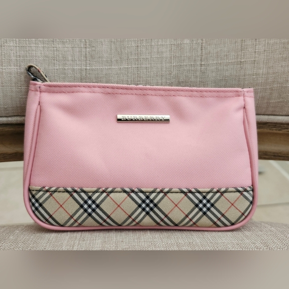 ⚡️Like NEW!!⚡️Burberry Nova Check Trimmed Cosmetic Pouch/clutch! - Picture 1 of 13